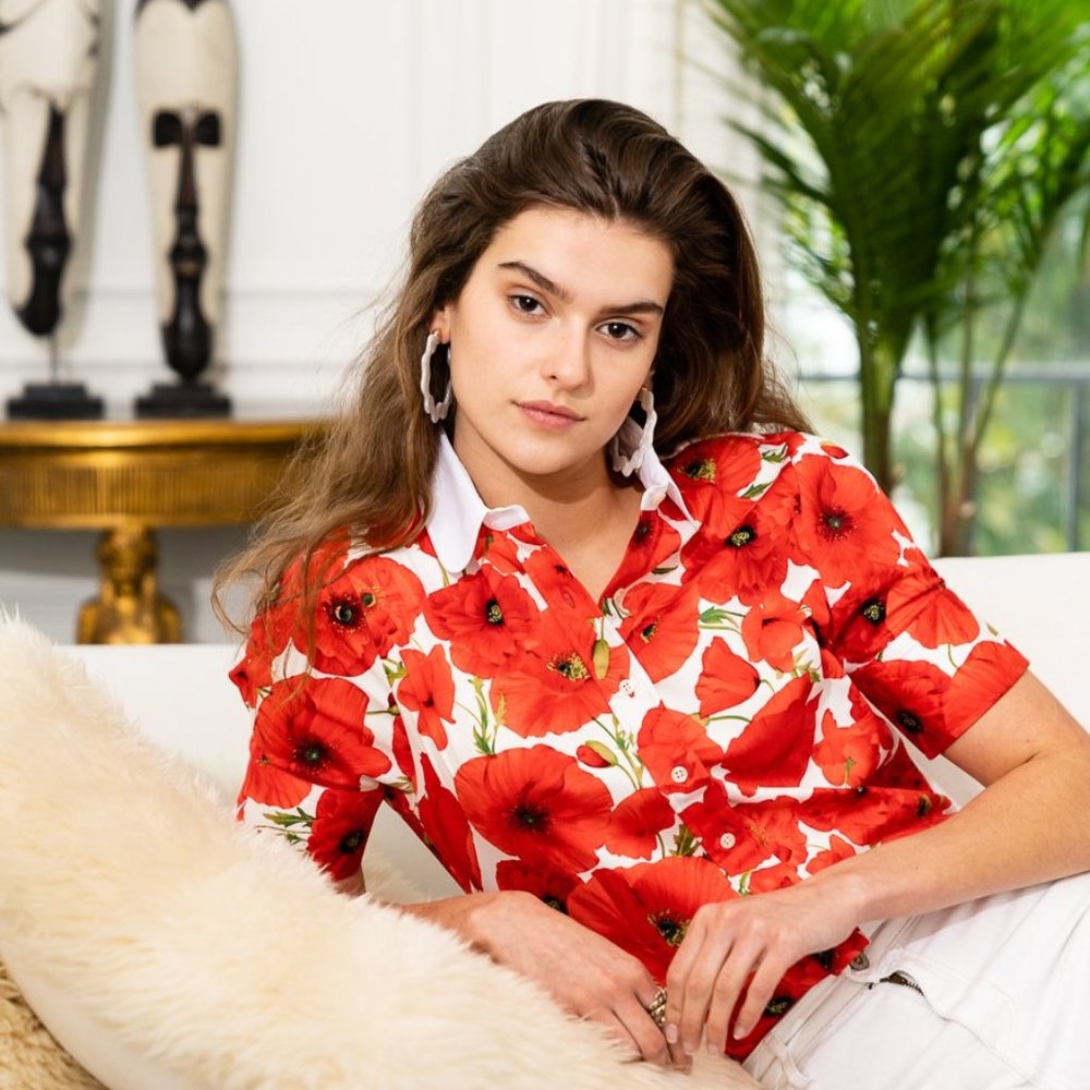 The Short Sleeve Shirt in Poppy - Sz S